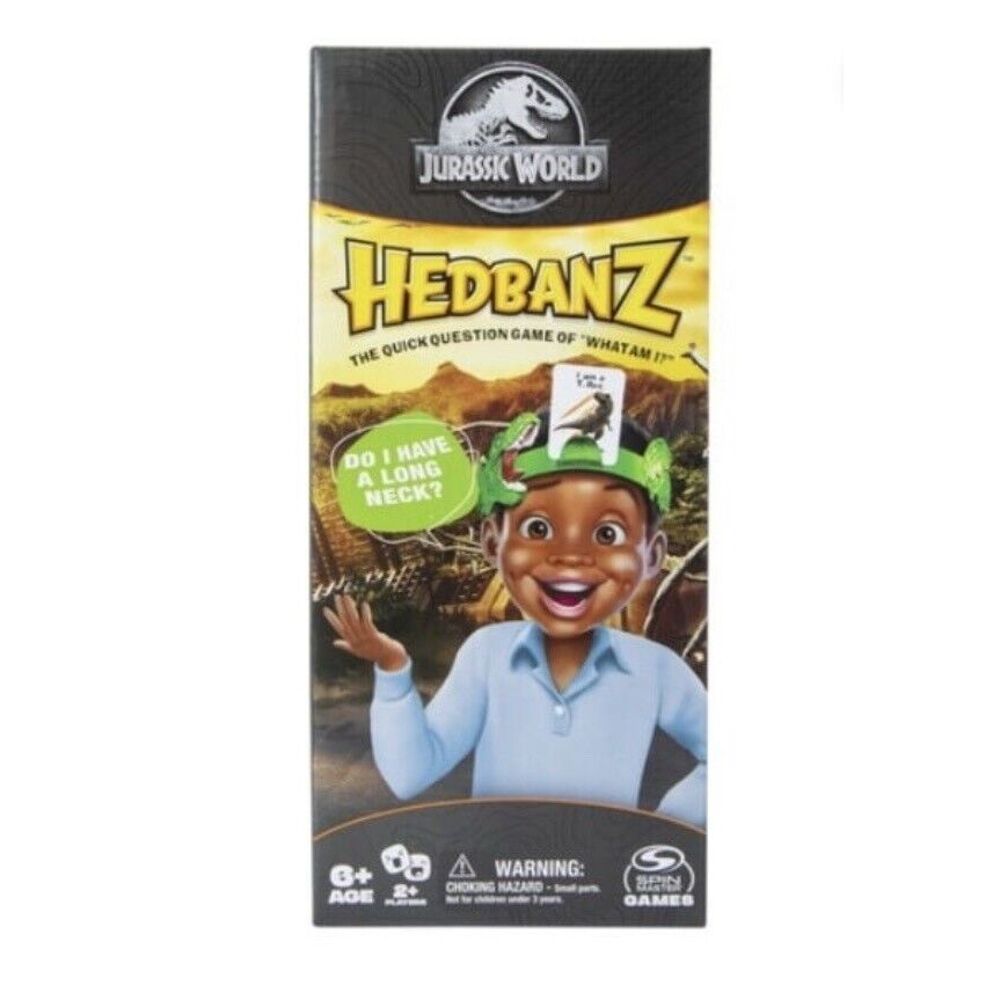 Jurassic World Hedbanz Family Game Night Game Brand New Dinosaurs "What Am I?"